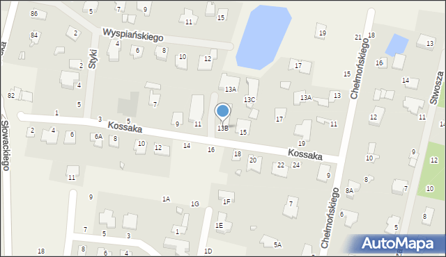 Niemcz, Kossaka Wojciecha, 13B, mapa Niemcz