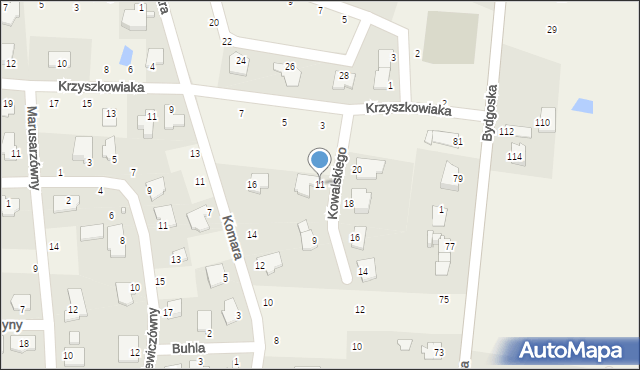 Niemcz, Kowalskiego Adama, 11, mapa Niemcz