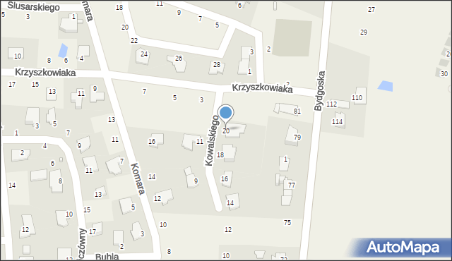 Niemcz, Kowalskiego Adama, 20, mapa Niemcz