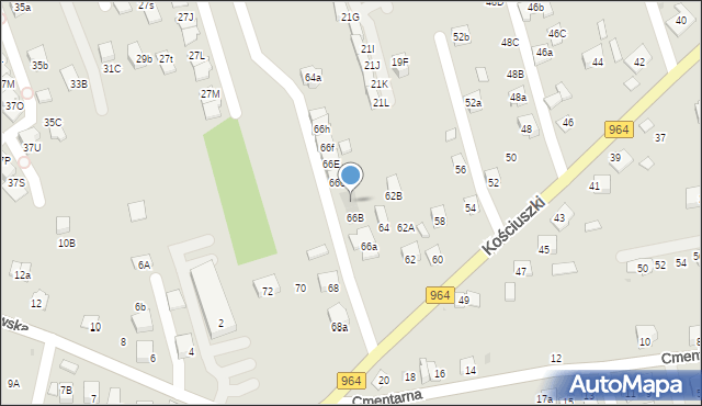 Niepołomice, Kościuszki Tadeusza, gen., 66bb, mapa Niepołomice