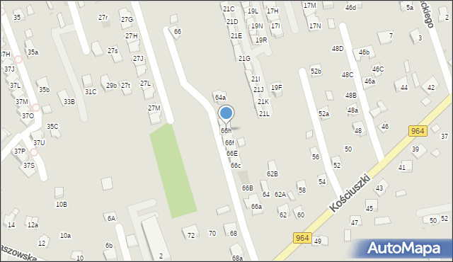 Niepołomice, Kościuszki Tadeusza, gen., 66h, mapa Niepołomice