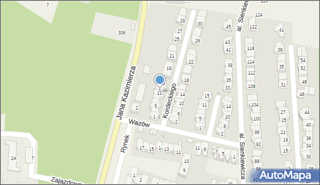 Nieporęt, Kordeckiego Augustyna, ks., 11, mapa Nieporęt