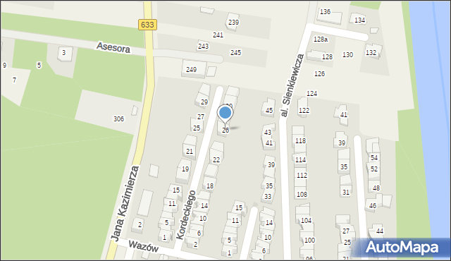 Nieporęt, Kordeckiego Augustyna, ks., 26, mapa Nieporęt