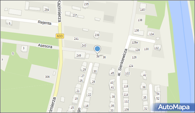 Nieporęt, Kordeckiego Augustyna, ks., 34, mapa Nieporęt