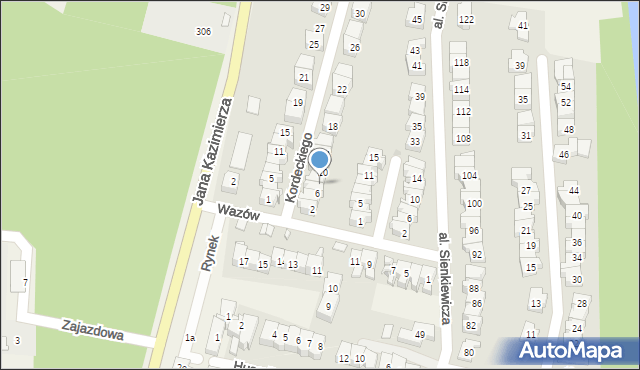 Nieporęt, Kordeckiego Augustyna, ks., 8, mapa Nieporęt