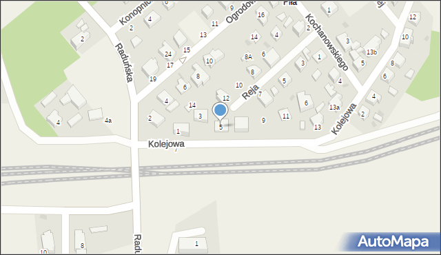 Niestępowo, Kolejowa, 5, mapa Niestępowo