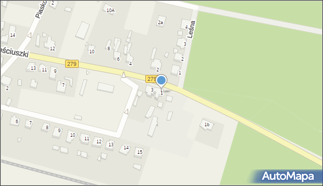 Nietków, Kościuszki Tadeusza, gen., 1, mapa Nietków