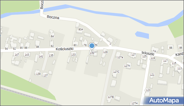 Nietków, Kościuszki Tadeusza, gen., 131, mapa Nietków