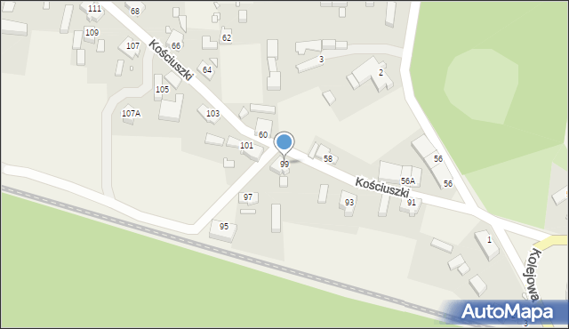Nietków, Kościuszki Tadeusza, gen., 99, mapa Nietków