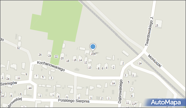 Nisko, Kochanowskiego Jana, 10A, mapa Nisko