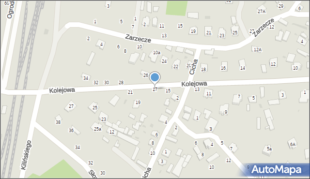 Nowa Dęba, Kolejowa, 17, mapa Nowa Dęba