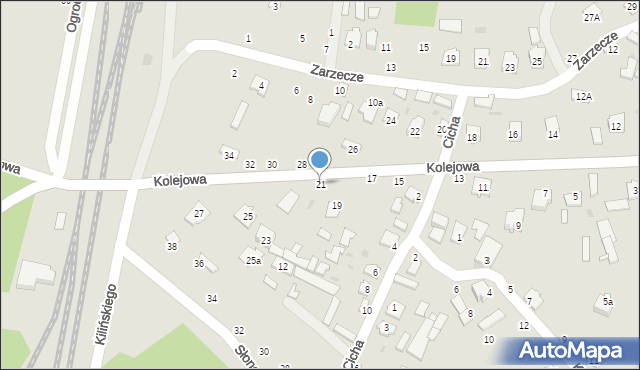 Nowa Dęba, Kolejowa, 21, mapa Nowa Dęba