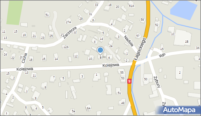 Nowa Dęba, Kolejowa, 8, mapa Nowa Dęba