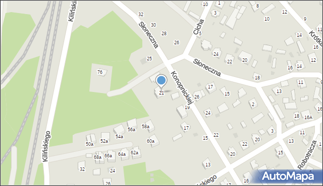 Nowa Dęba, Konopnickiej Marii, 21, mapa Nowa Dęba