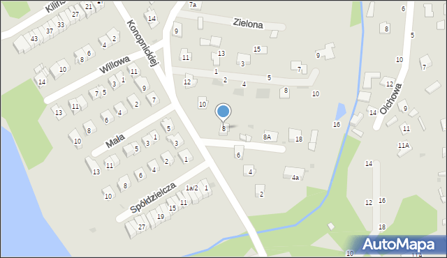 Nowa Dęba, Konopnickiej Marii, 8, mapa Nowa Dęba