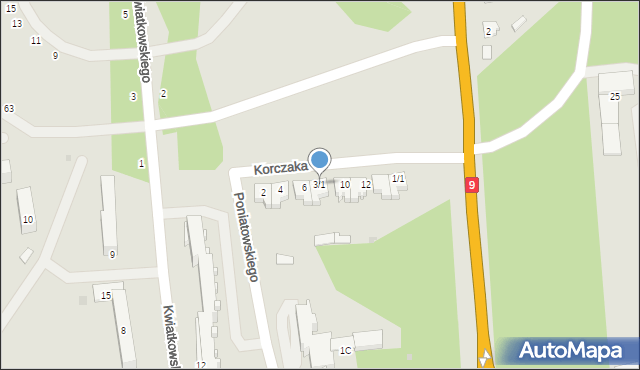 Nowa Dęba, Korczaka Janusza, 3/1, mapa Nowa Dęba