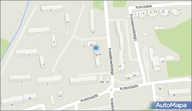 Nowa Dęba, Kościuszki Tadeusza, gen., 8, mapa Nowa Dęba