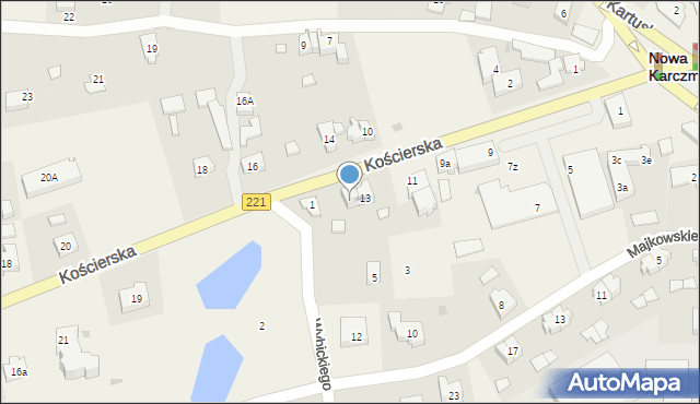 Nowa Karczma, Kościerska, 15, mapa Nowa Karczma