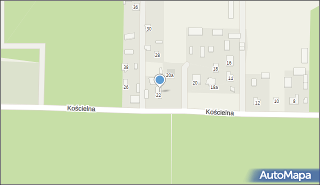 Nowa Osuchowa, Kościelna, 24, mapa Nowa Osuchowa