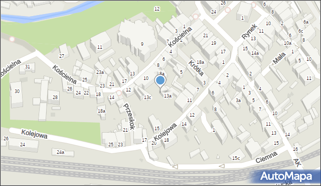 Nowa Ruda, Kolejowa, 13b, mapa Nowa Ruda