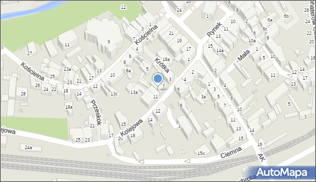 Nowa Ruda, Kolejowa, 9, mapa Nowa Ruda