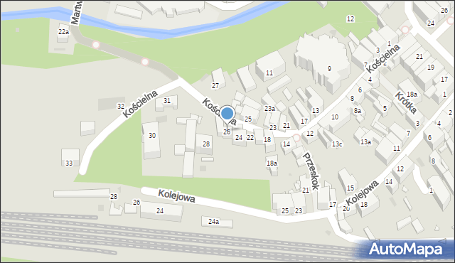 Nowa Ruda, Kościelna, 26, mapa Nowa Ruda