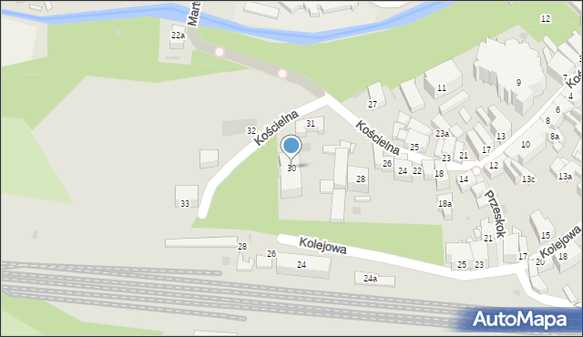 Nowa Ruda, Kościelna, 30, mapa Nowa Ruda