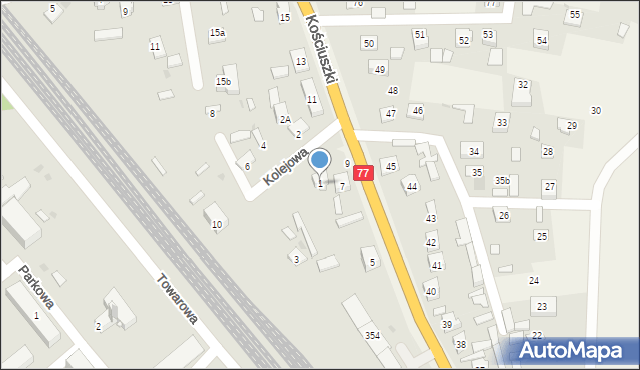 Nowa Sarzyna, Kolejowa, 1, mapa Nowa Sarzyna