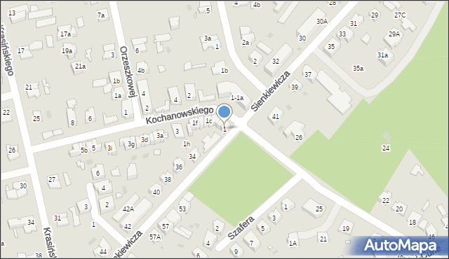 Nowa Sól, Kochanowskiego Jana, 1, mapa Nowa Sól