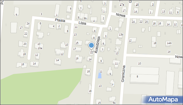 Nowa Sól, Kołodzieja Kazimierza, 12, mapa Nowa Sól