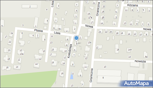 Nowa Sól, Kołodzieja Kazimierza, 3, mapa Nowa Sól
