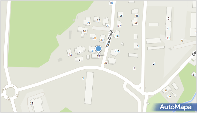 Nowa Sól, Kołodzieja Kazimierza, 34, mapa Nowa Sól