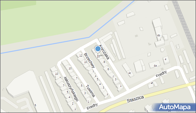 Nowa Sól, Korczaka Janusza, 10, mapa Nowa Sól