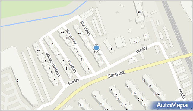 Nowa Sól, Korczaka Janusza, 3, mapa Nowa Sól