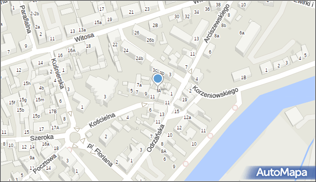 Nowa Sól, Kościelna, 9A, mapa Nowa Sól