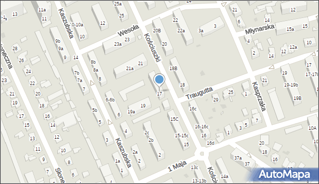 Nowa Sól, Kościuszki Tadeusza, gen., 17-17a, mapa Nowa Sól