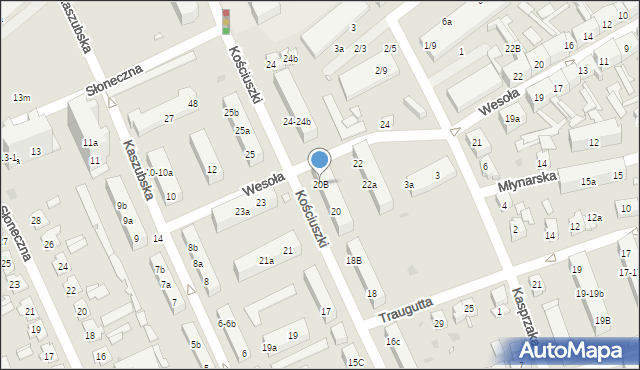 Nowa Sól, Kościuszki Tadeusza, gen., 20B, mapa Nowa Sól