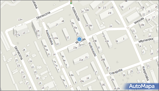 Nowa Sól, Kościuszki Tadeusza, gen., 23, mapa Nowa Sól