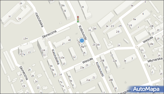 Nowa Sól, Kościuszki Tadeusza, gen., 25a, mapa Nowa Sól