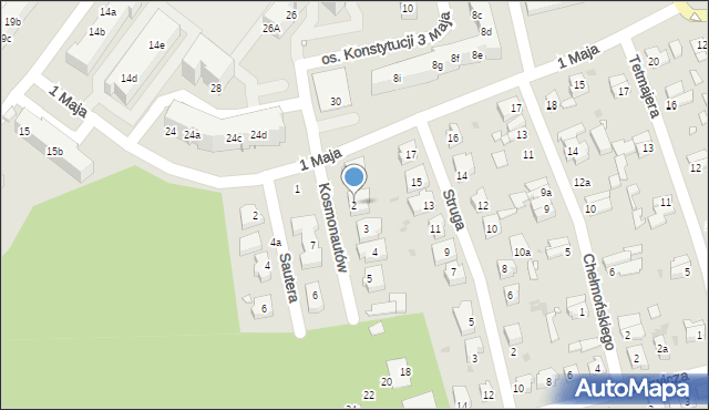 Nowa Sól, Kosmonautów, 2, mapa Nowa Sól