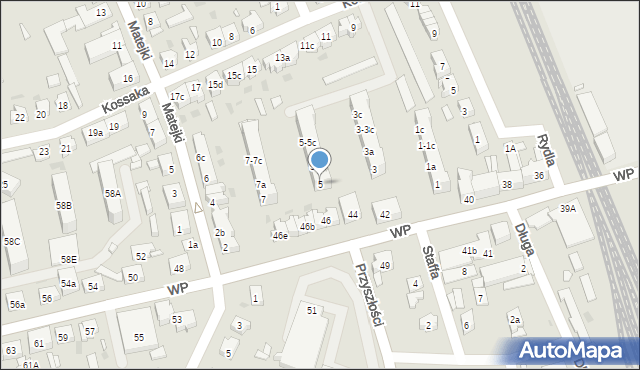 Nowa Sól, Kossaka, 5, mapa Nowa Sól