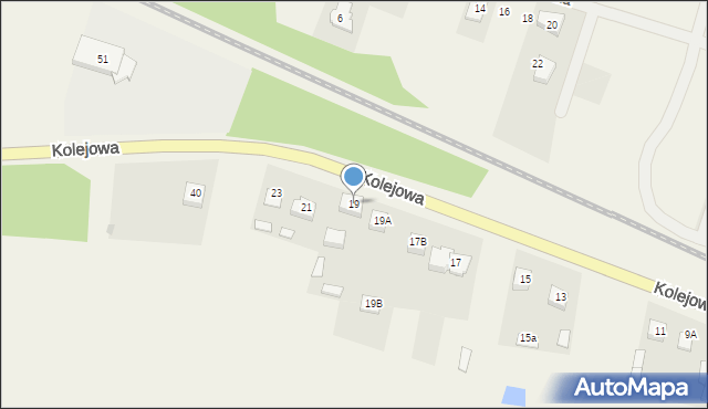 Nowa Wieś, Kolejowa, 19, mapa Nowa Wieś