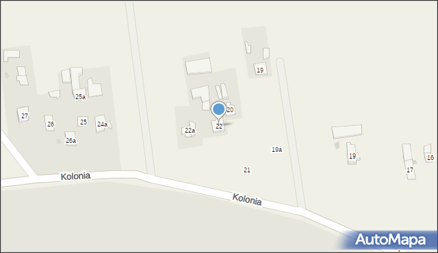 Nowa Wieś, Kolonia, 22, mapa Nowa Wieś