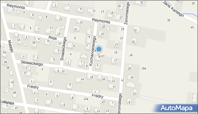 Nowa Wieś, Kochanowskiego Jana, 4, mapa Nowa Wieś