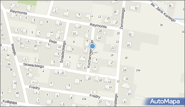 Nowa Wieś, Kochanowskiego Jana, 6, mapa Nowa Wieś