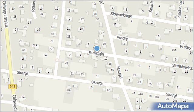 Nowa Wieś, Kołłątaja Hugo, 8, mapa Nowa Wieś