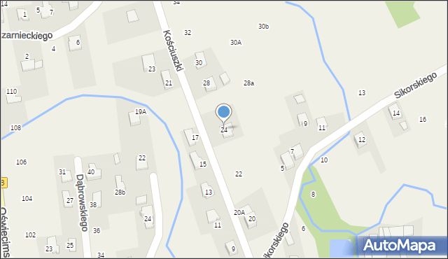 Nowa Wieś, Kościuszki Tadeusza, gen., 26, mapa Nowa Wieś