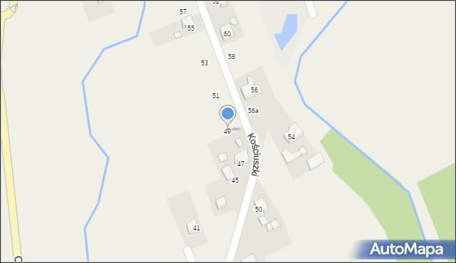 Nowa Wieś, Kościuszki Tadeusza, gen., 49, mapa Nowa Wieś