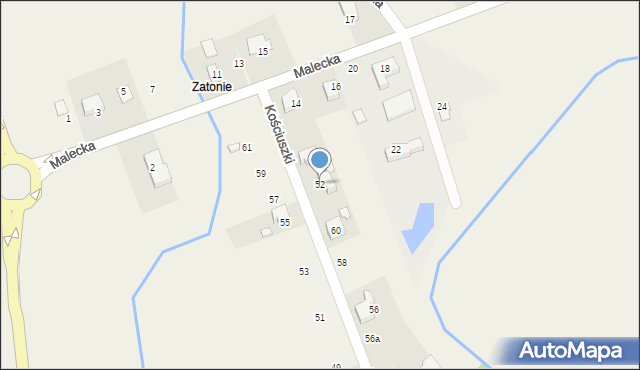 Nowa Wieś, Kościuszki Tadeusza, gen., 52, mapa Nowa Wieś