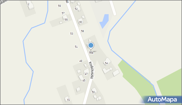 Nowa Wieś, Kościuszki Tadeusza, gen., 56a, mapa Nowa Wieś